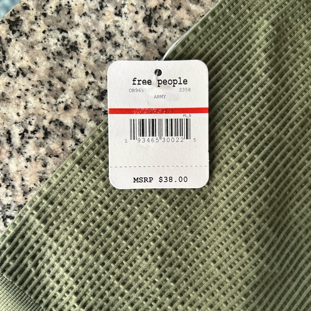 Free People Olive Ribbed high neck tank - Picture 5 of 5